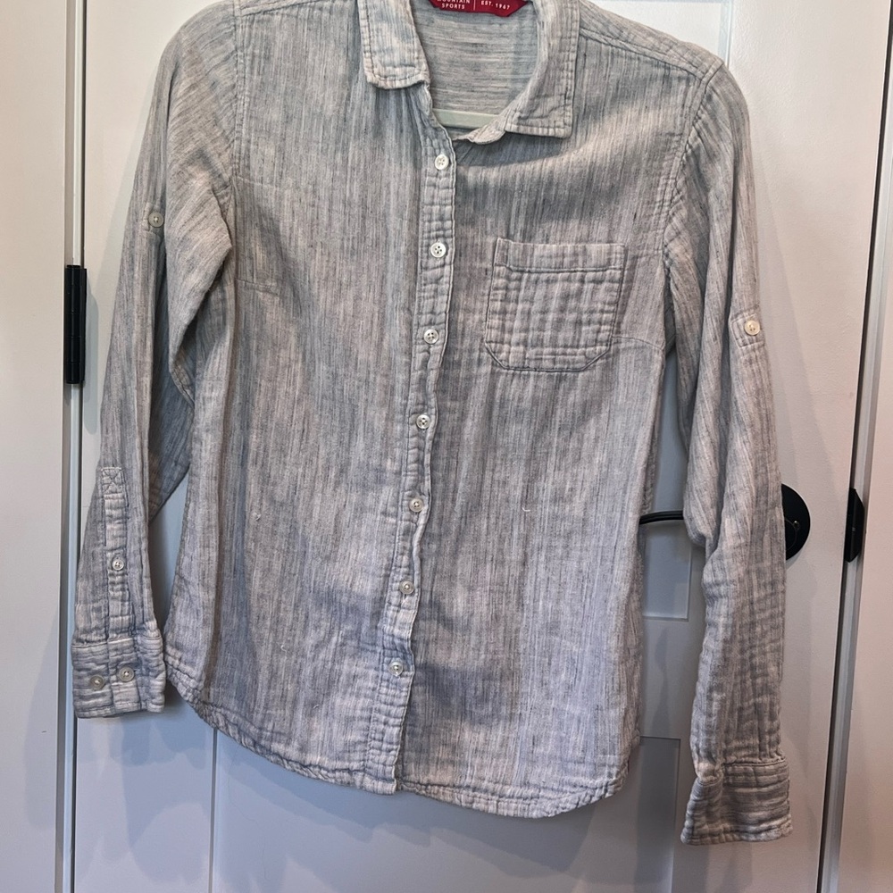 EMS, Light Gray Chambray Button-Up - image 1